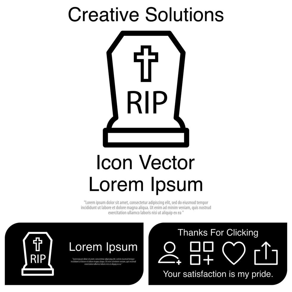 icono de lápida vectorial eps 10 vector