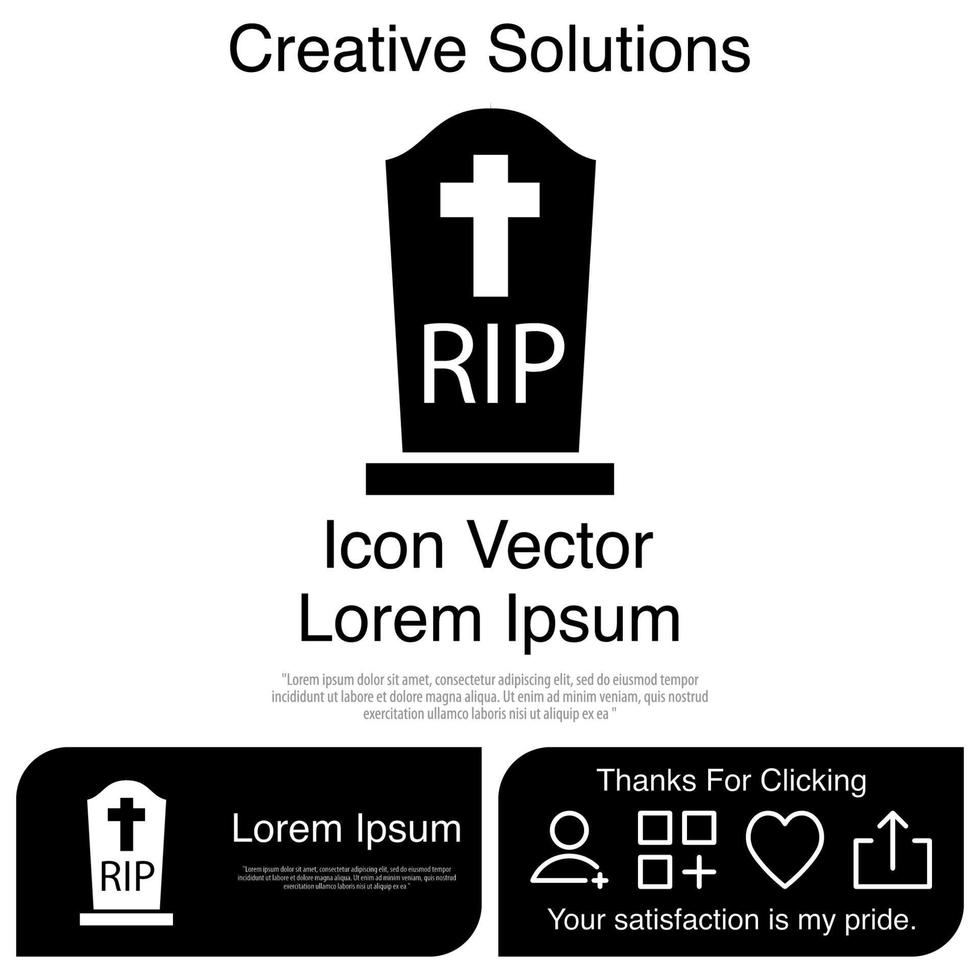 Tombstone Icon Vector EPS 10