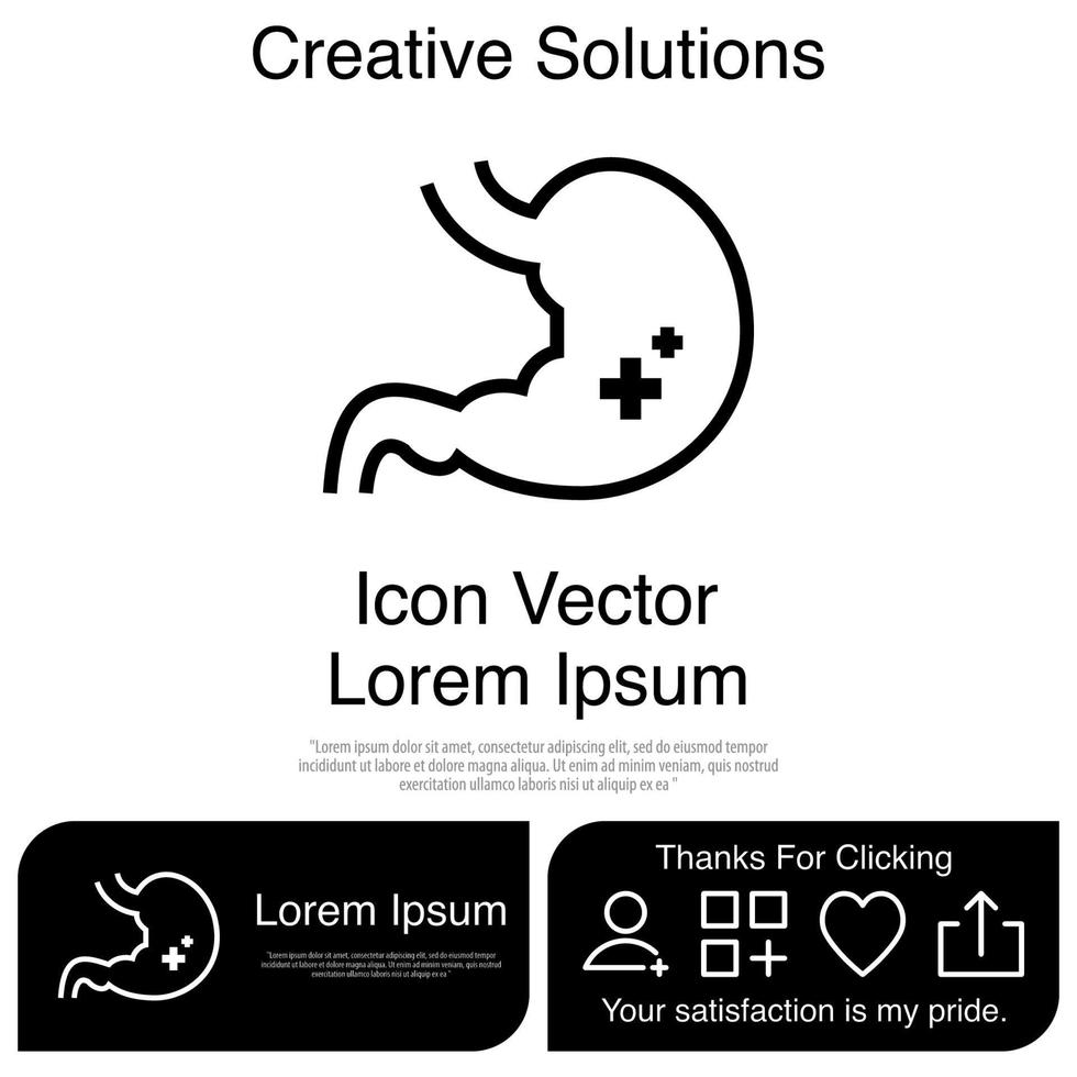 Stomach Icon Vector EPS 10