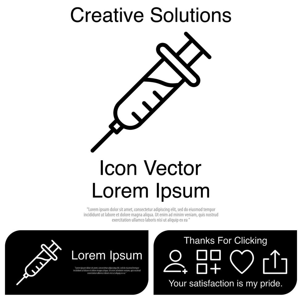 Syringe Icon Vector EPS 10