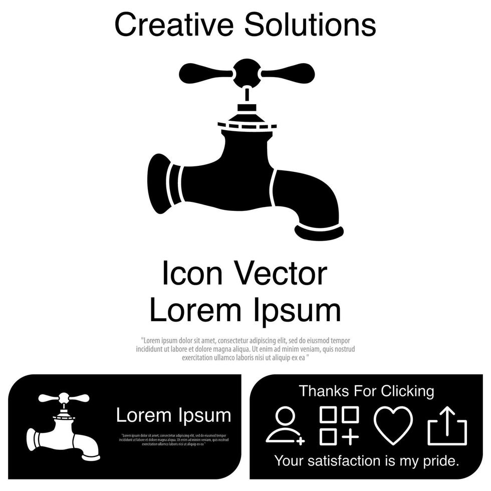 Tap Water Icon Vector EPS 10