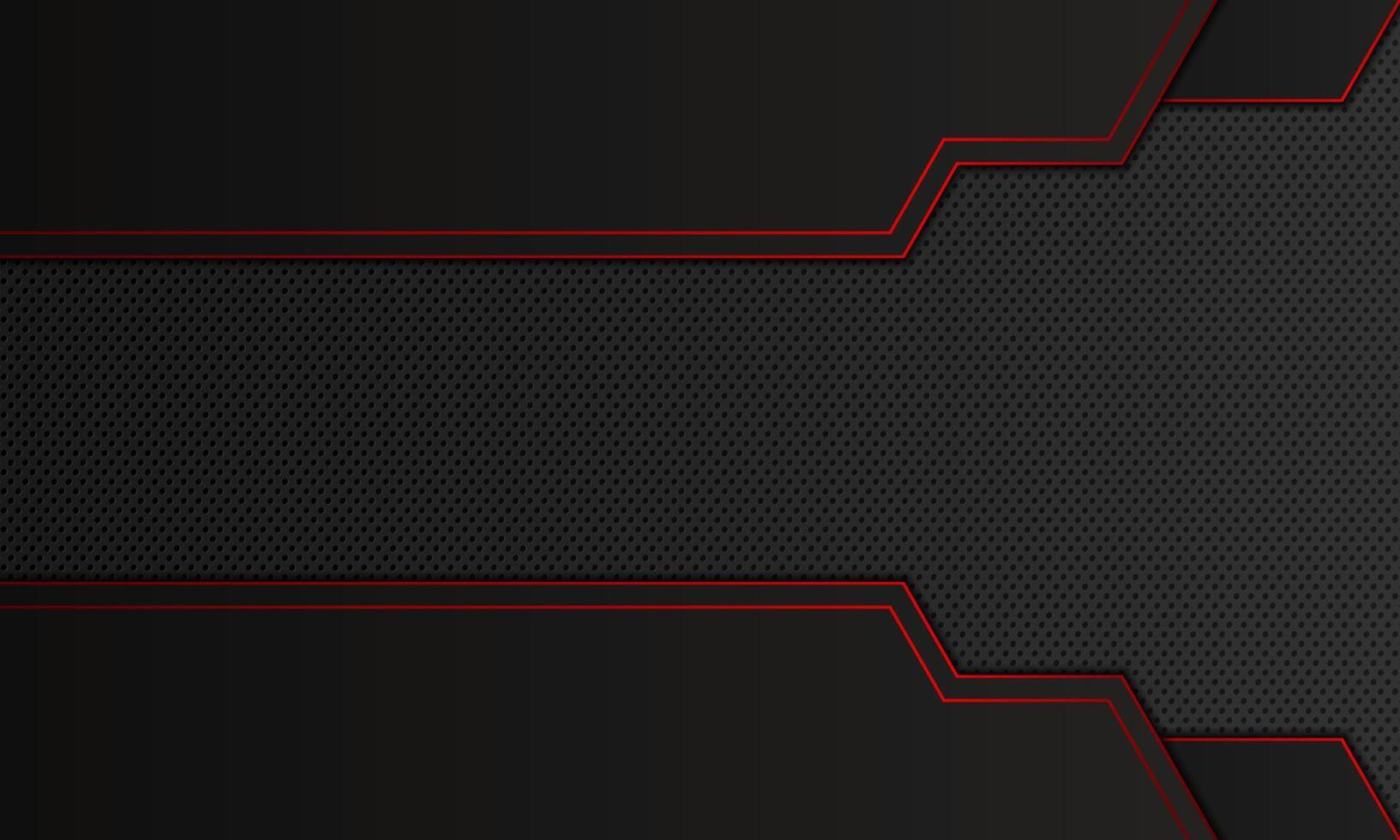 Abstract black stripes with red lines background. vector