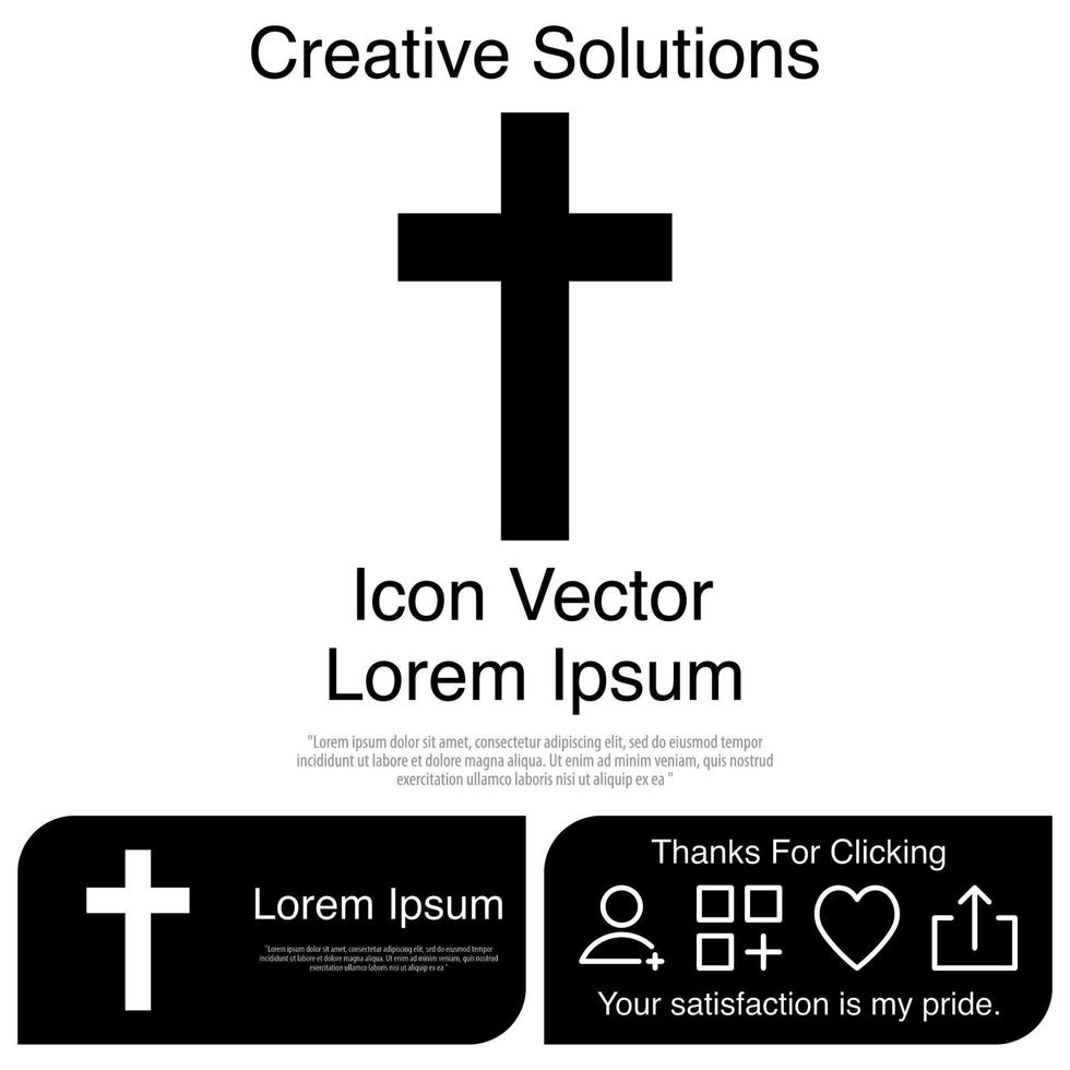 Religion Cross Icon Vector EPS 10
