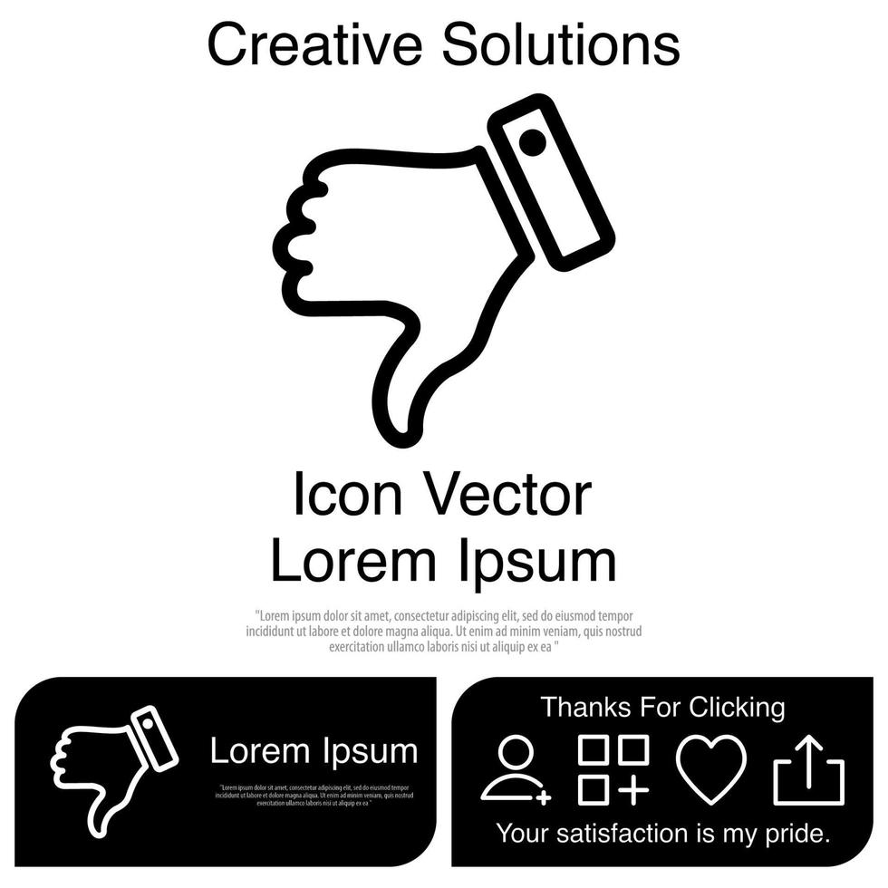 Thumbs Down Icon Vector EPS 10