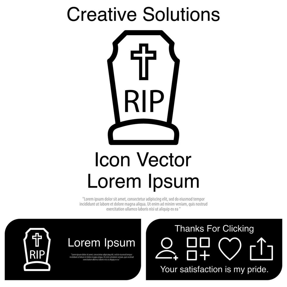 icono de lápida vectorial eps 10 vector