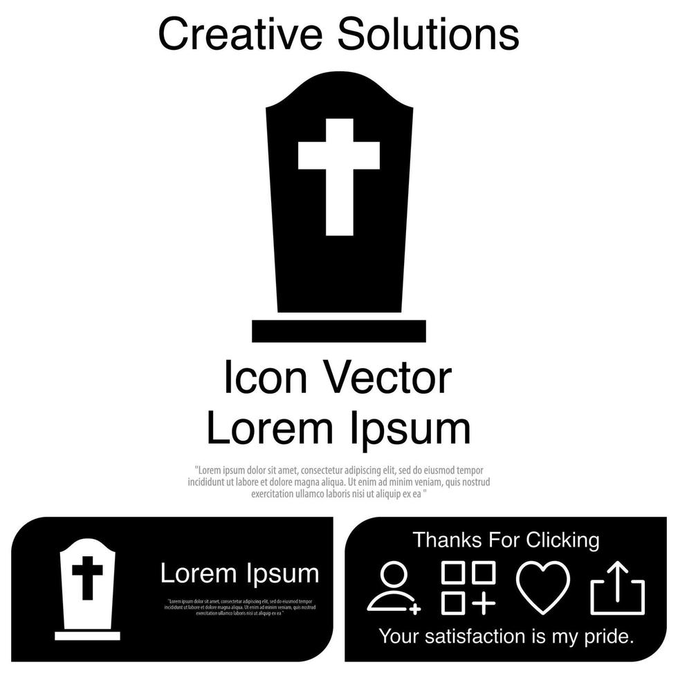 Tombstone Icon Vector EPS 10