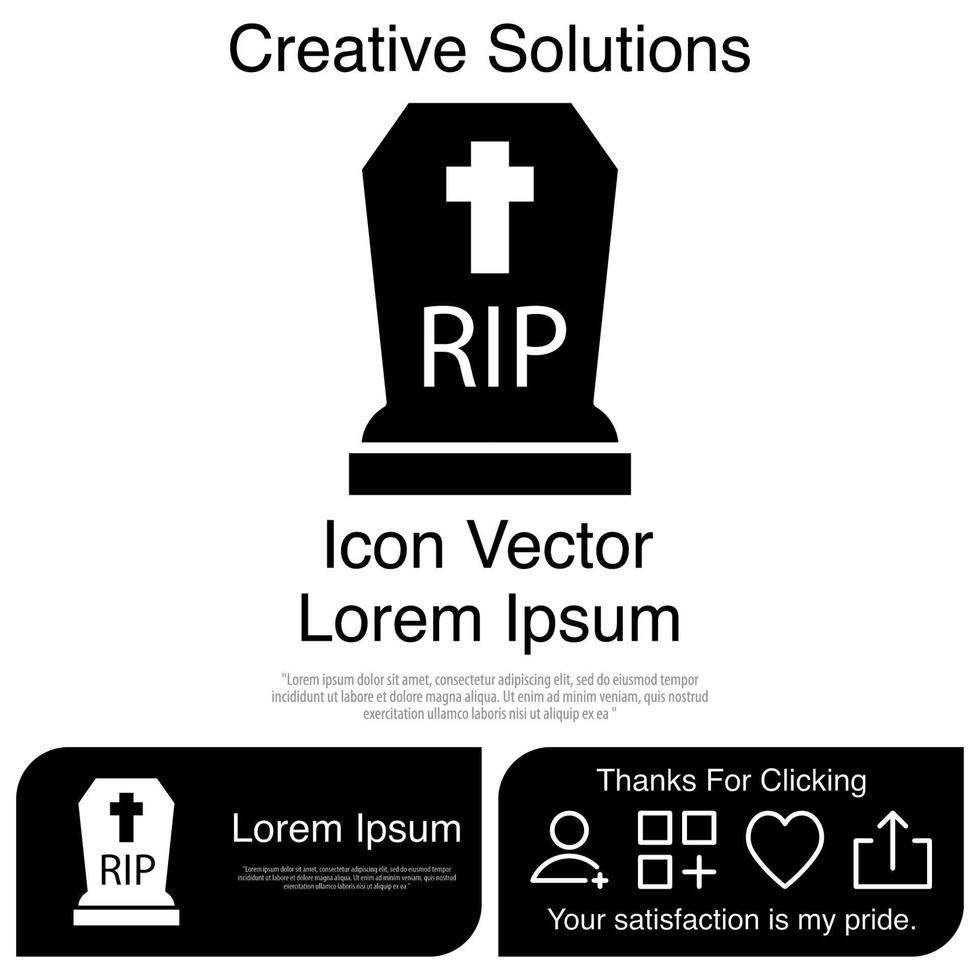 Tombstone Icon Vector EPS 10