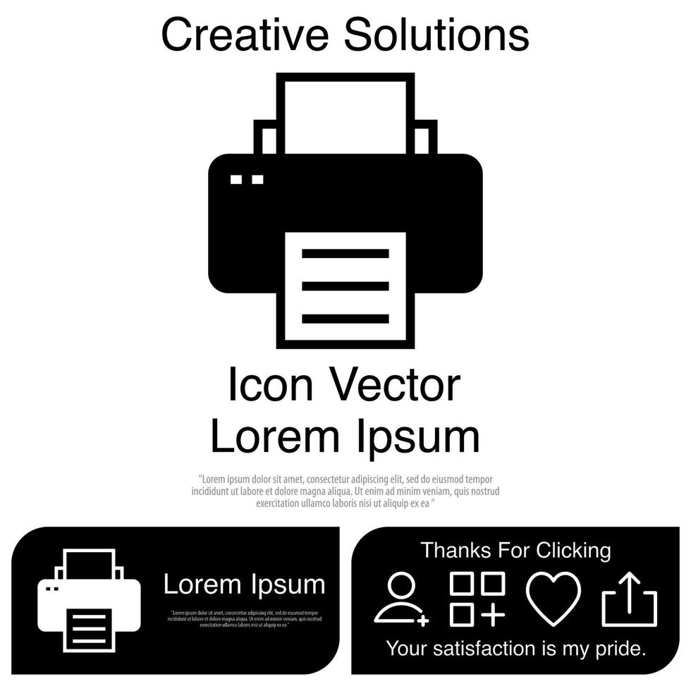 Printer Icon Vector EPS 10