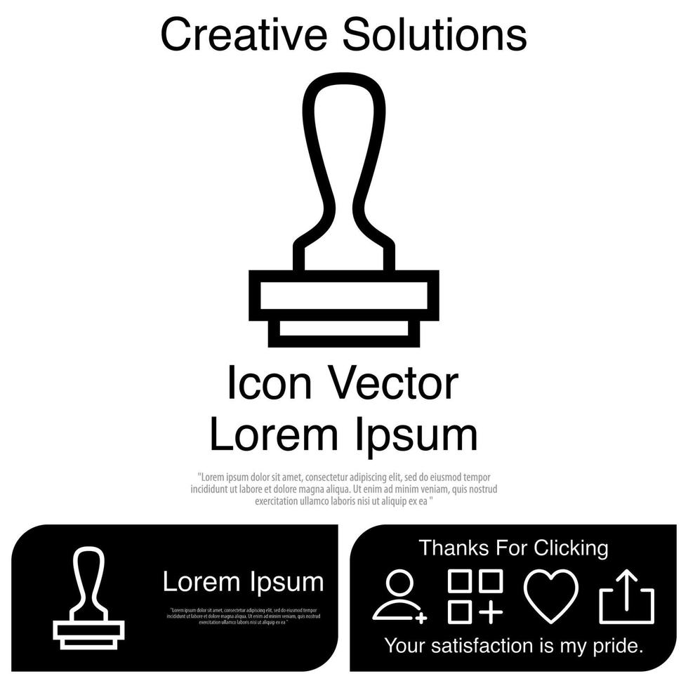 Rubber Stamp Icon Vector EPS 10