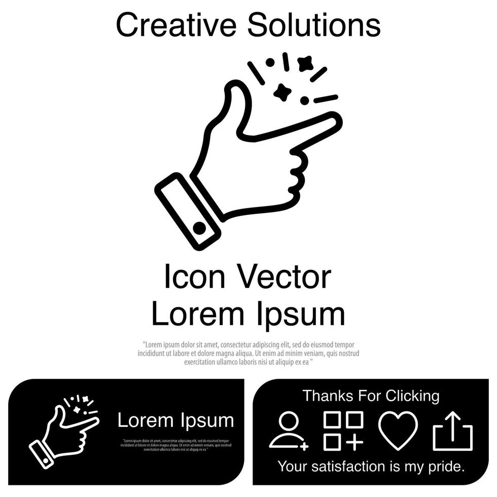 Snap Finger Icon Vector EPS 10