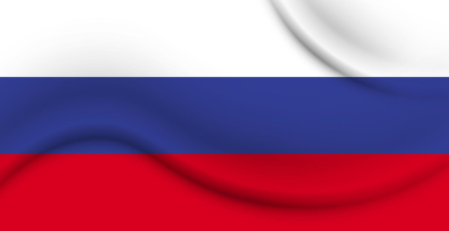 desarrollo de la bandera nacional de la federación rusa - vector