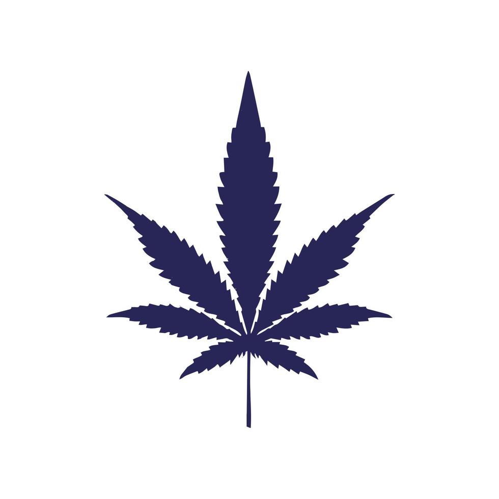 diseño de vector de icono de hoja de marihuana