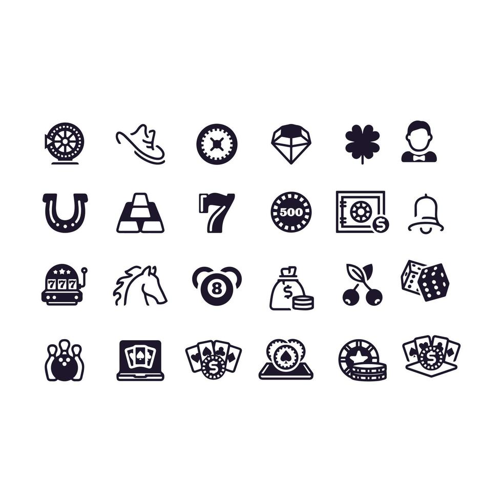 gambling icons vector design