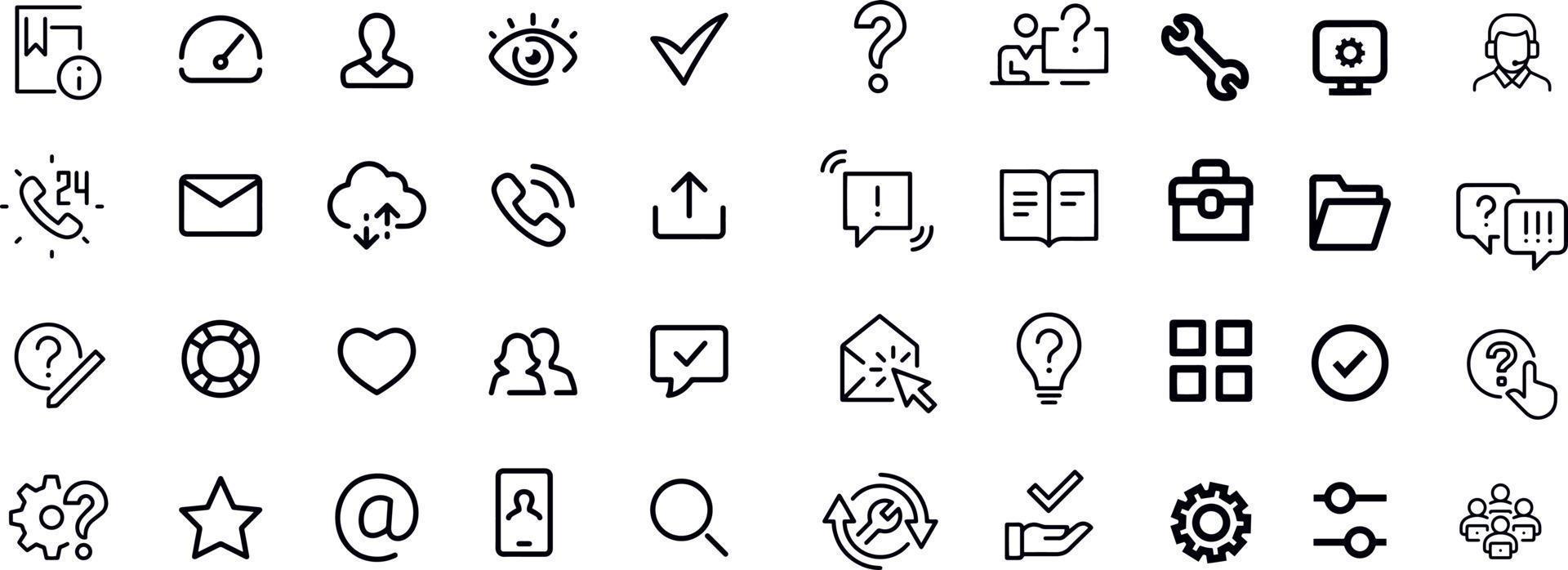 customer support icons vector design