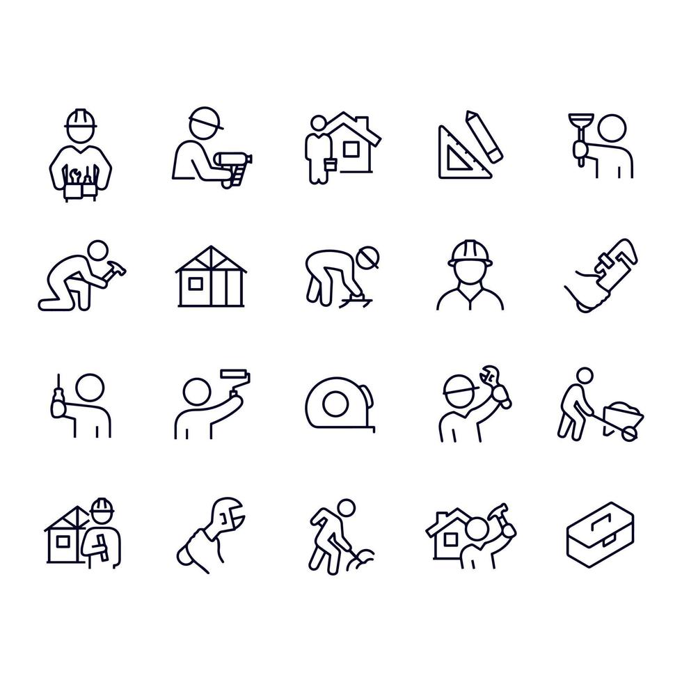 handyman icons vector design