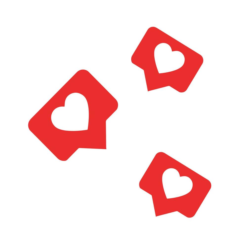 notifications icons hearts vector design