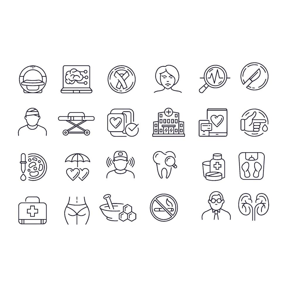 healthcare icons vector design