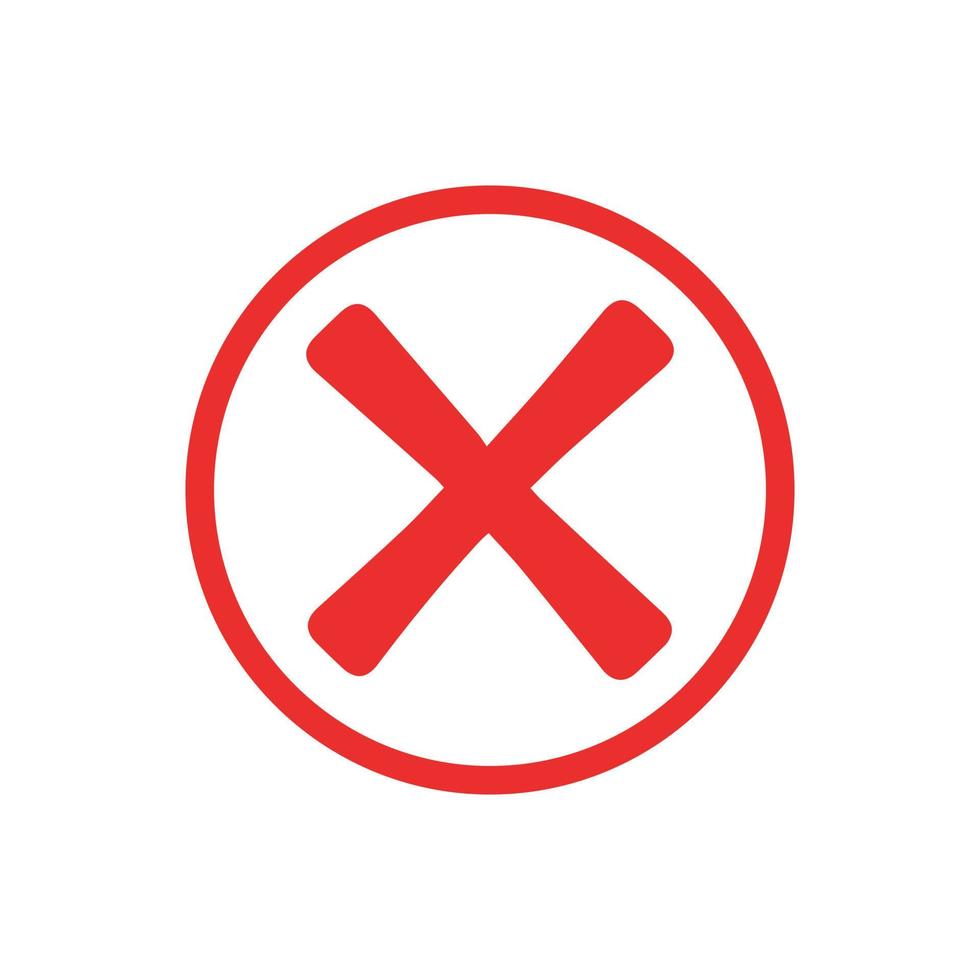 x indicating right icon vector design