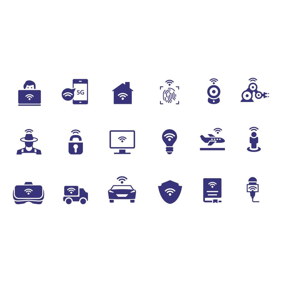 internet of things icons vector design