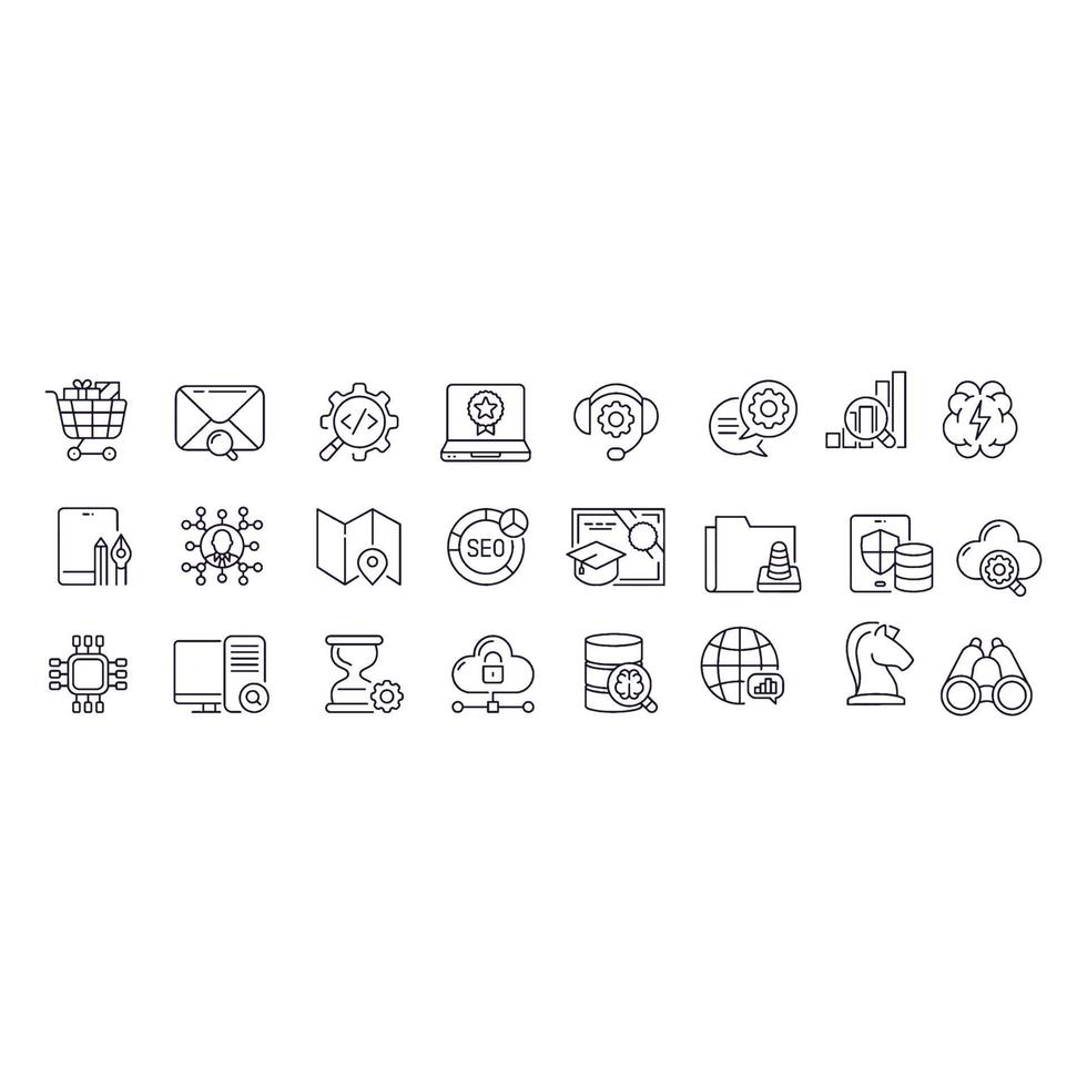 information technology icons vector design