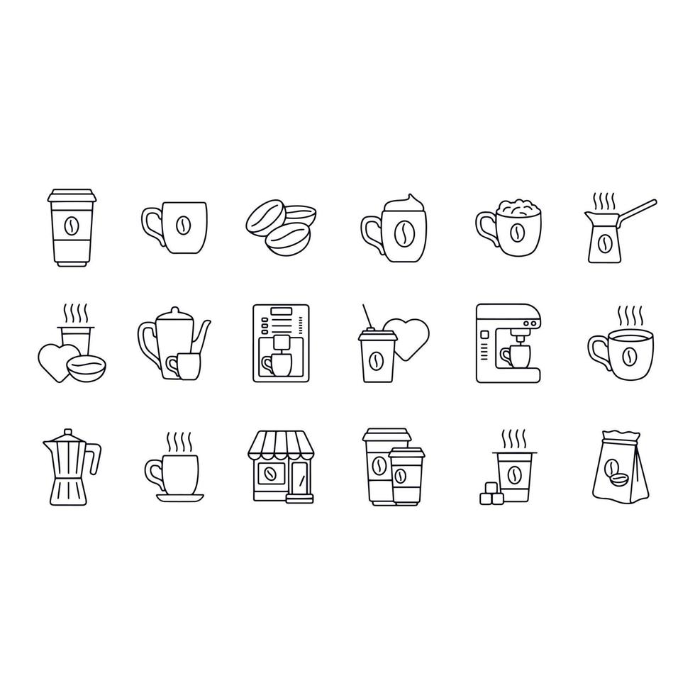 diseño de vectores de iconos de café