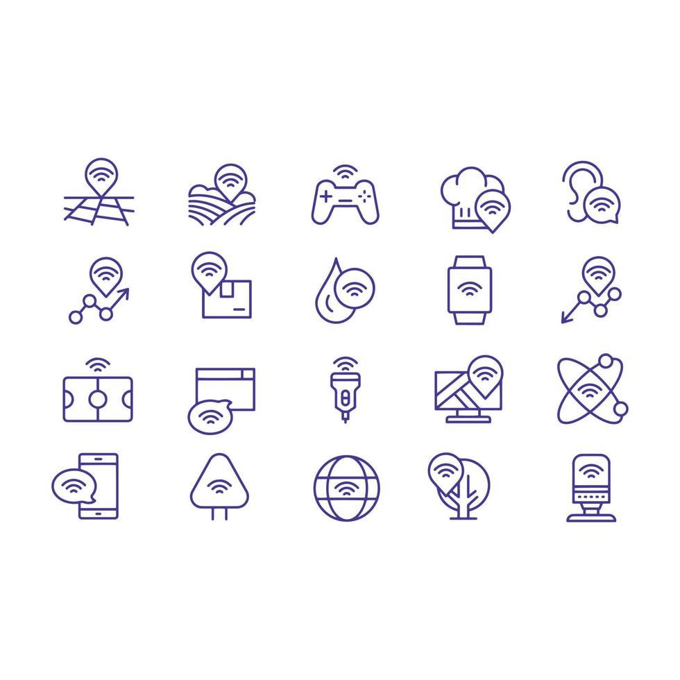 diseño vectorial de iconos de internet de las cosas vector