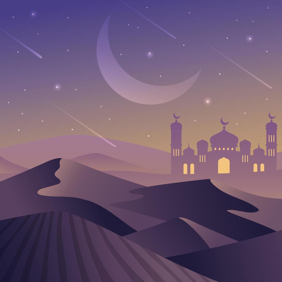 Mosque in the Desert vector