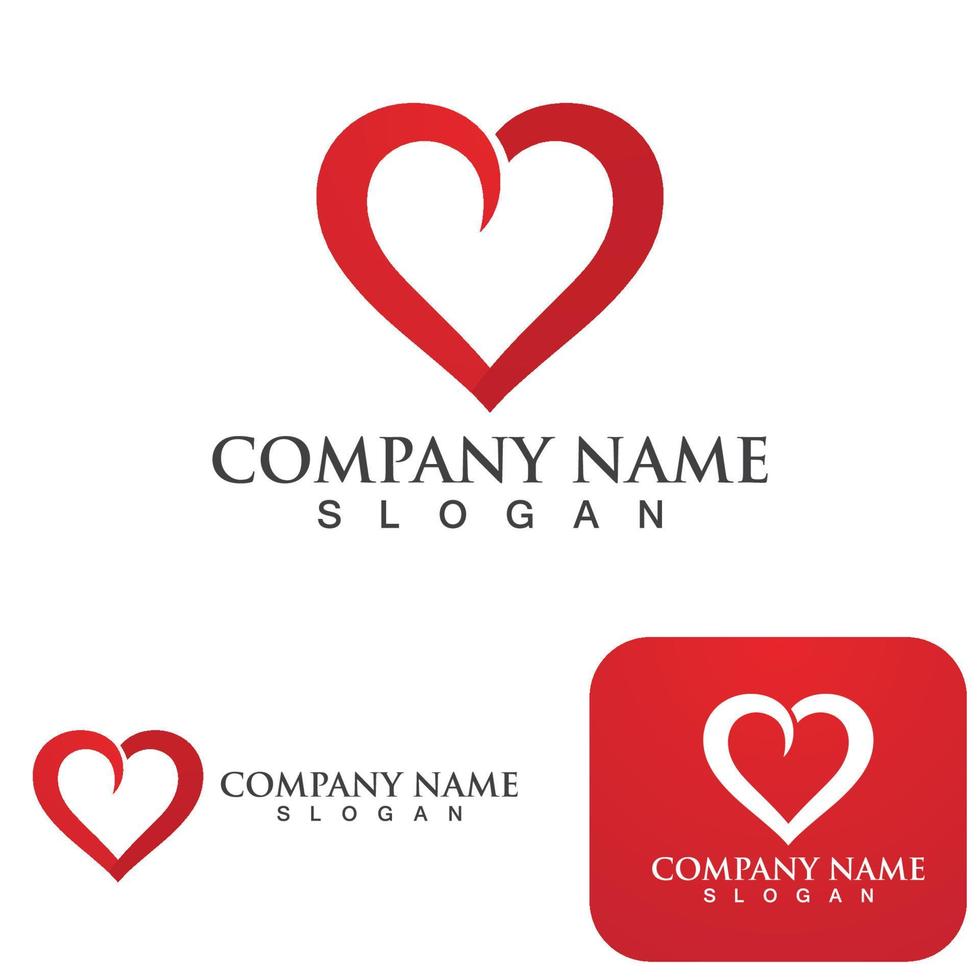 Love logo Vector illustration design