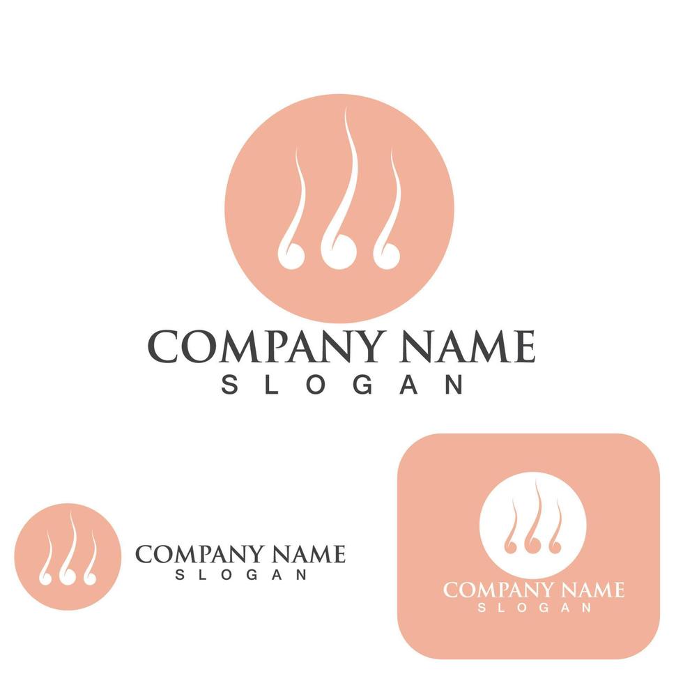 Hair treatments logo vector icon image