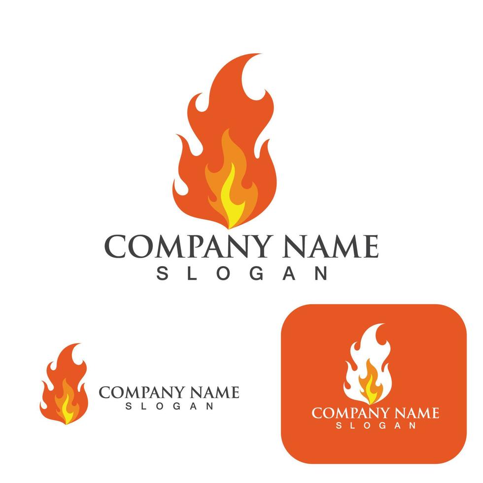 Fire Logo Template  Flame Symbol  Icon Vector