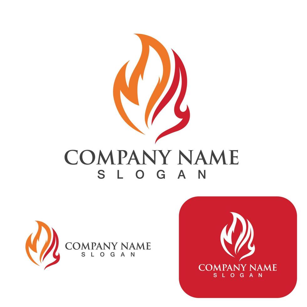 Fire Logo Template  Flame Symbol  Icon Vector