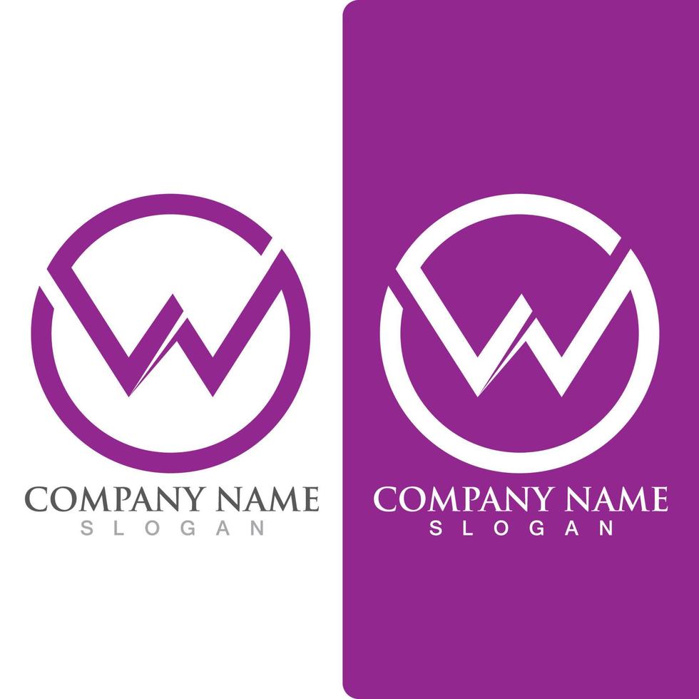 W Letter Logo Template vector