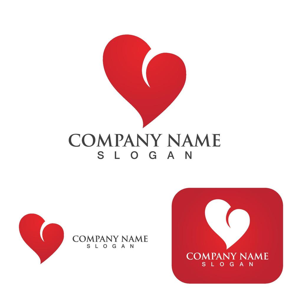 Love logo Vector illustration design
