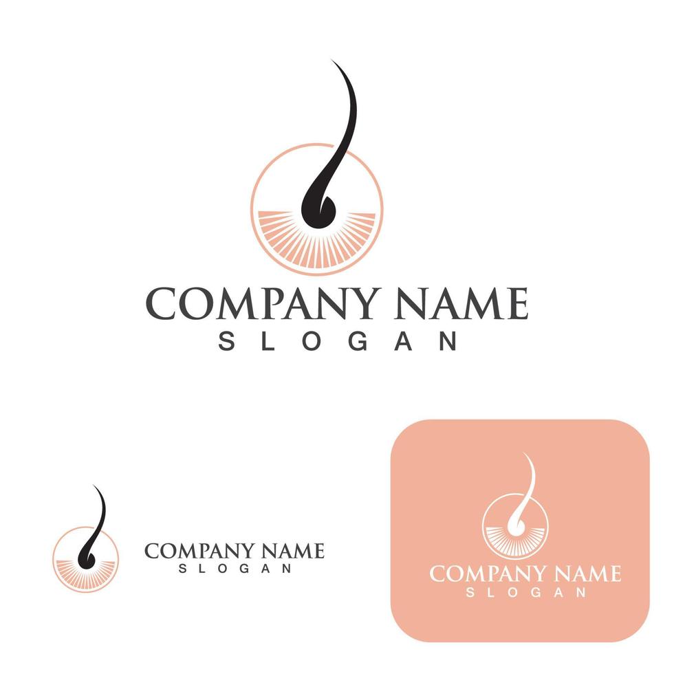 Hair treatments logo vector icon image