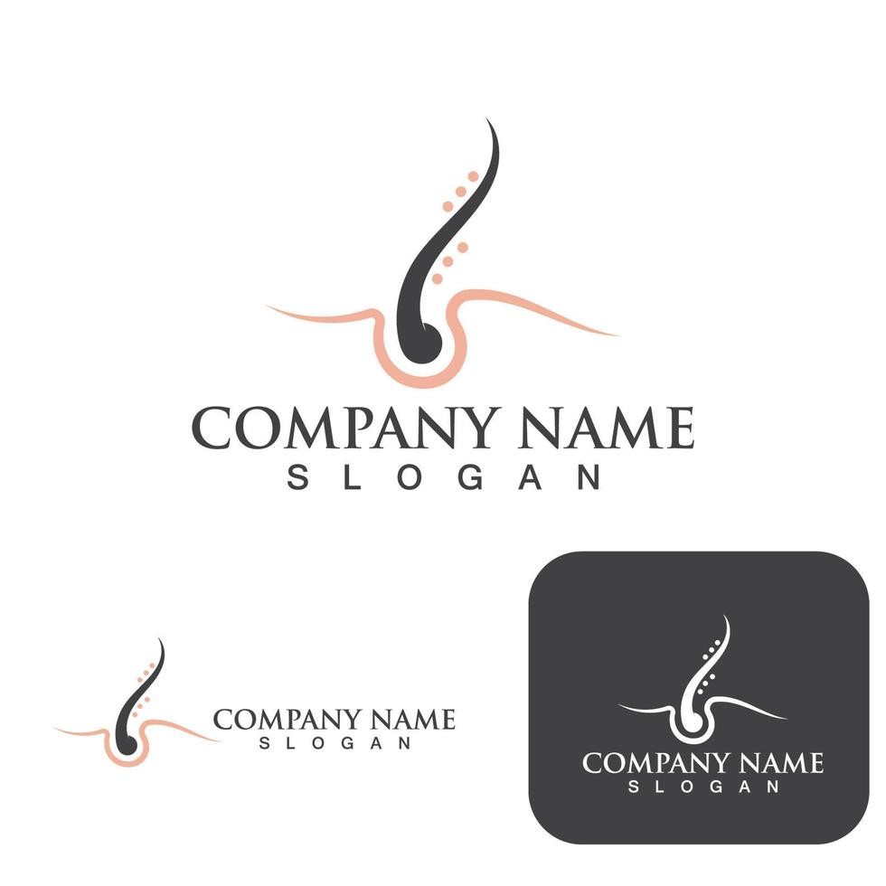 Hair treatments logo vector icon image
