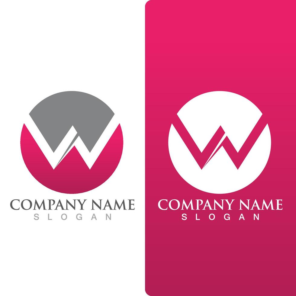 W Letter Logo Template vector
