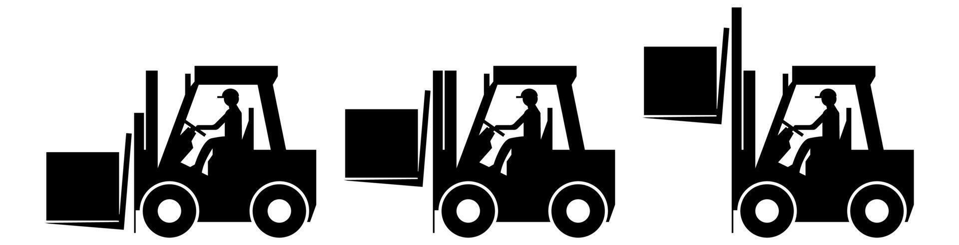 Forklift Floor Sign On White Background vector