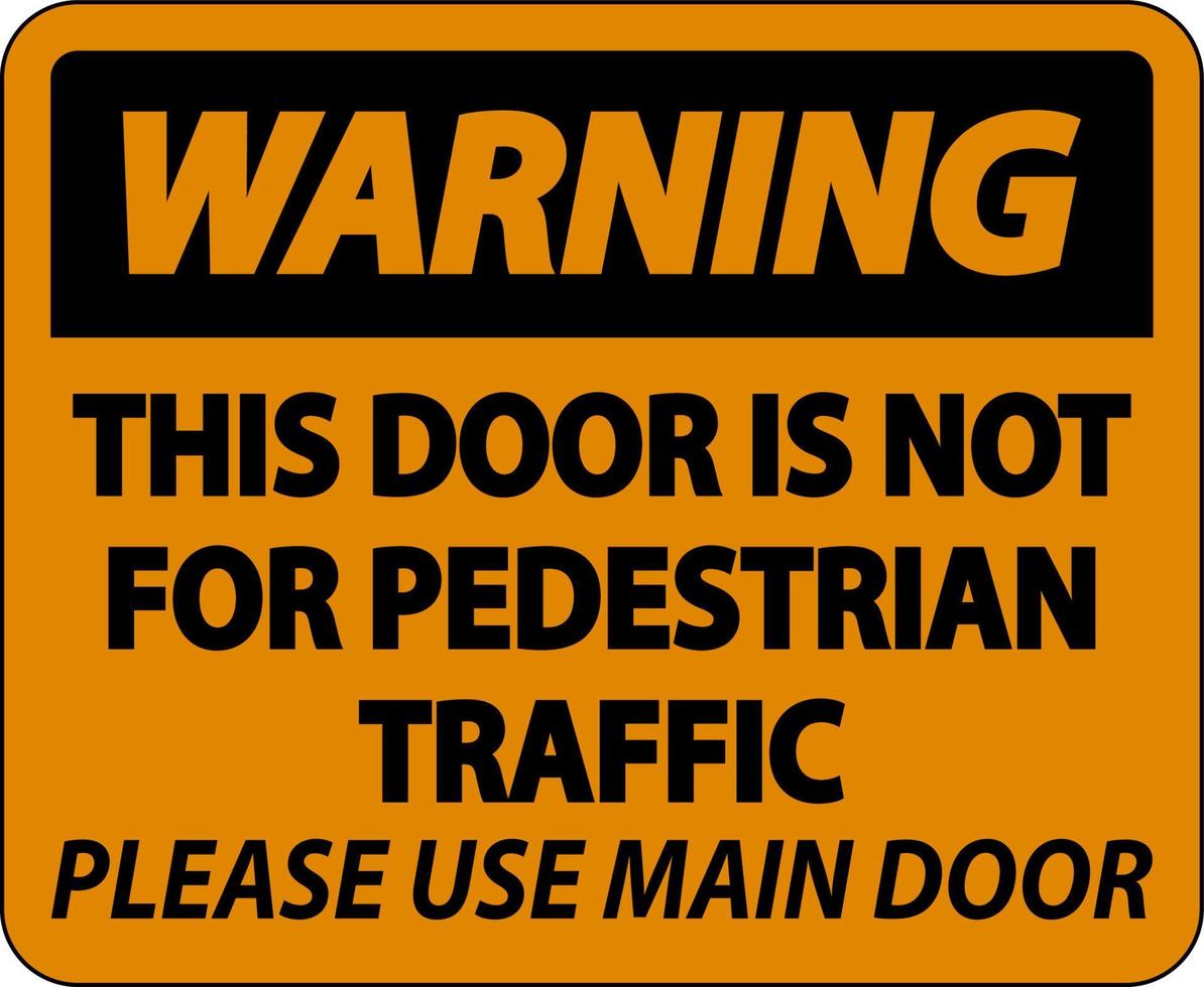 advertencia no para señal de tráfico peatonal sobre fondo blanco vector