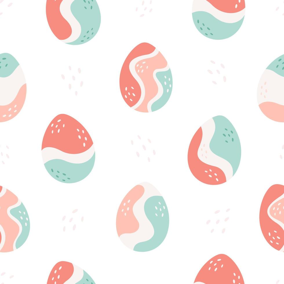 Easter eggs seamless pattern. Painted eggs. Happy Easter. vector