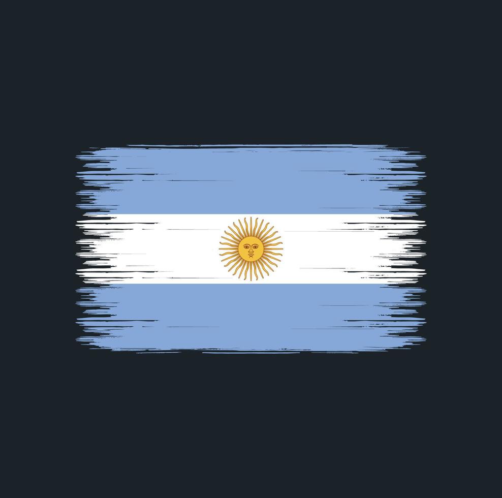 Argentina Flag Brush Strokes. Natonal Flag vector