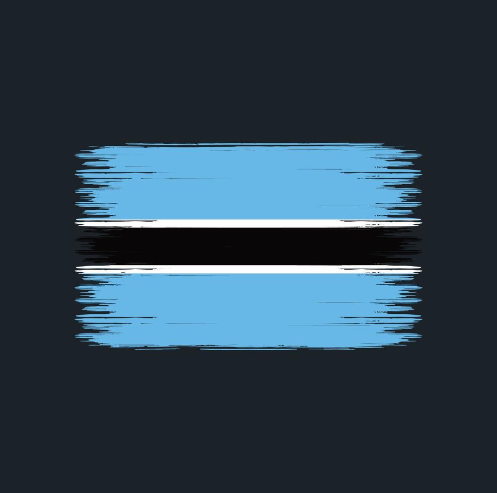 Botswana Flag Brush Strokes. Natonal Flag vector