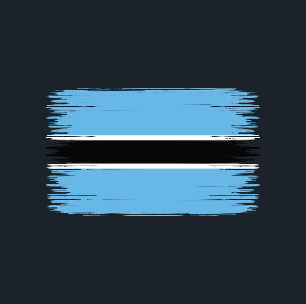 trazos de pincel de bandera de botswana. bandera nacional vector