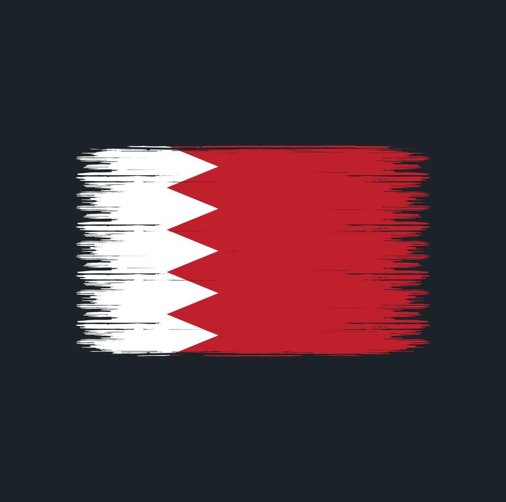 Bahrain Flag Brush Strokes. Natonal Flag vector