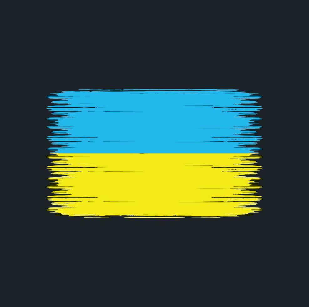 Ukraine Flag Brush Strokes. Natonal Flag vector