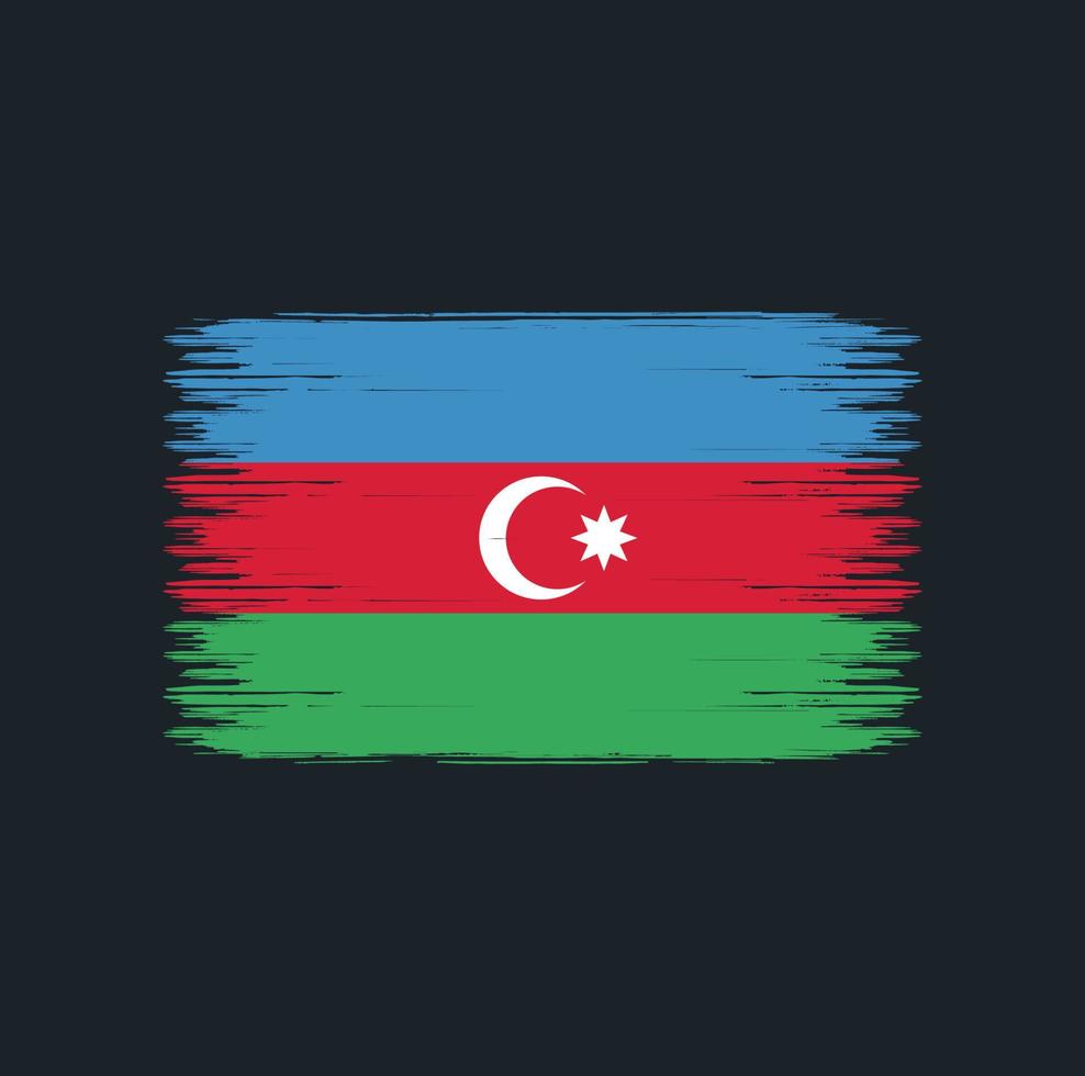 Azerbaijan Flag Brush Strokes. National Flag vector