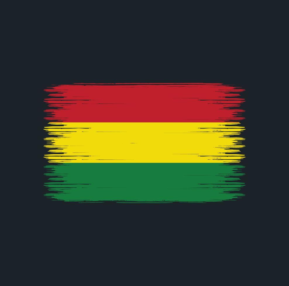 Bolivia Flag Brush Strokes. Natonal Flag vector
