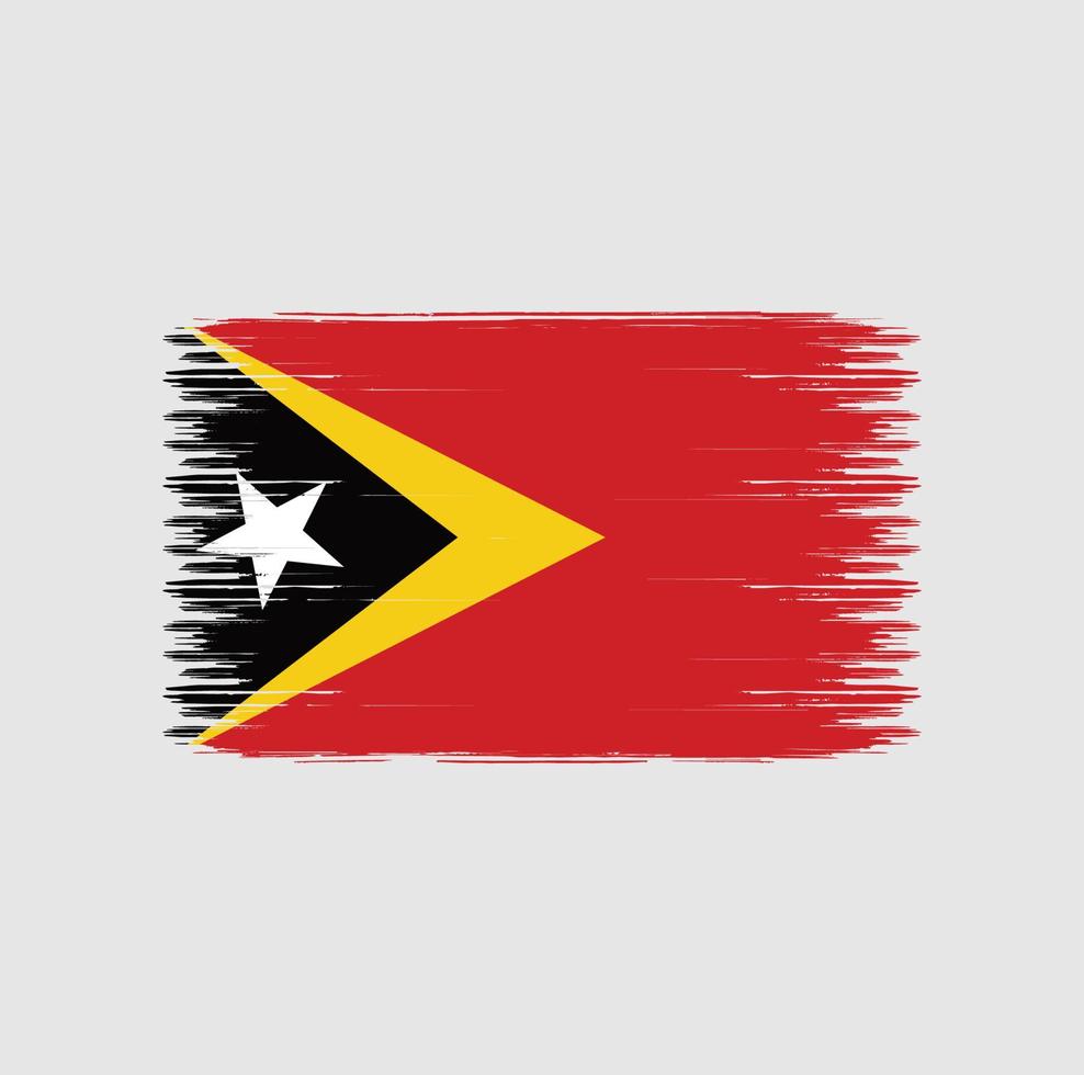 Timor Leste Flag Brush Strokes. National Flag vector