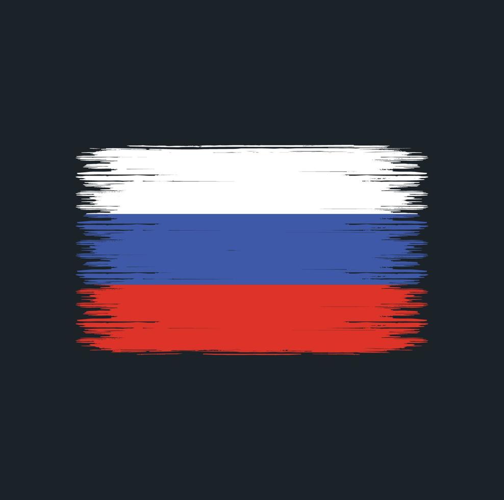Russia Flag Brush Strokes. Natonal Flag vector
