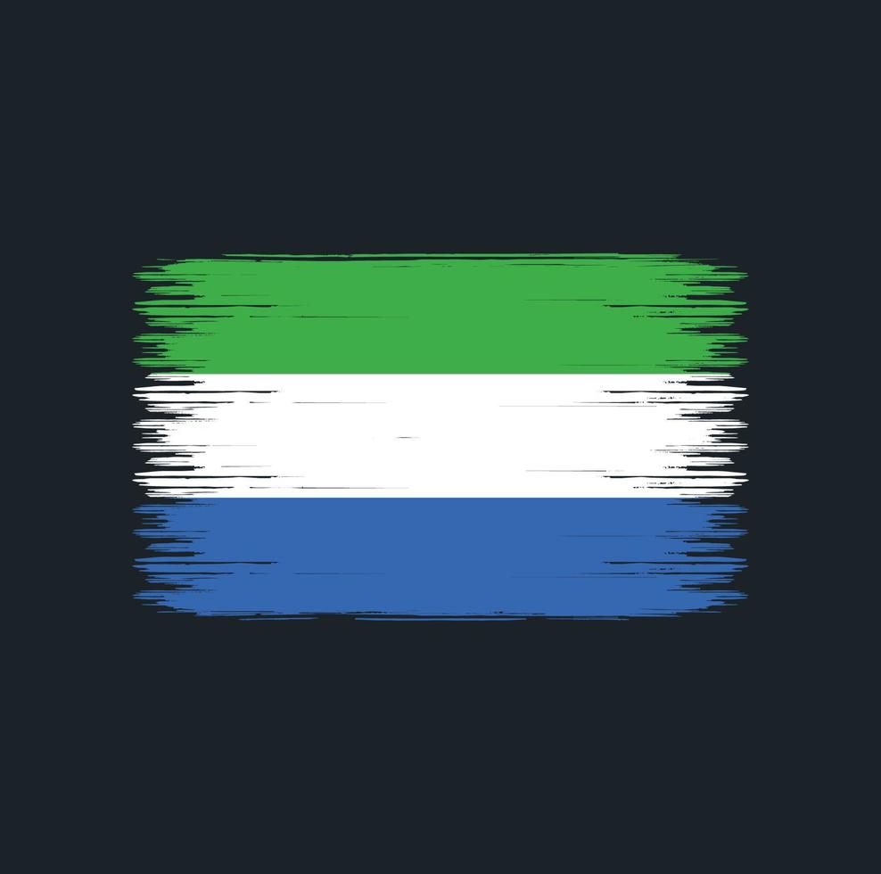 Sierra Leone Flag Brush Strokes. National Flag vector