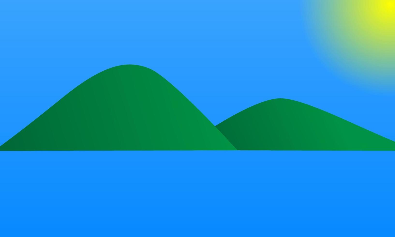 simple illustration of mountain nature vector